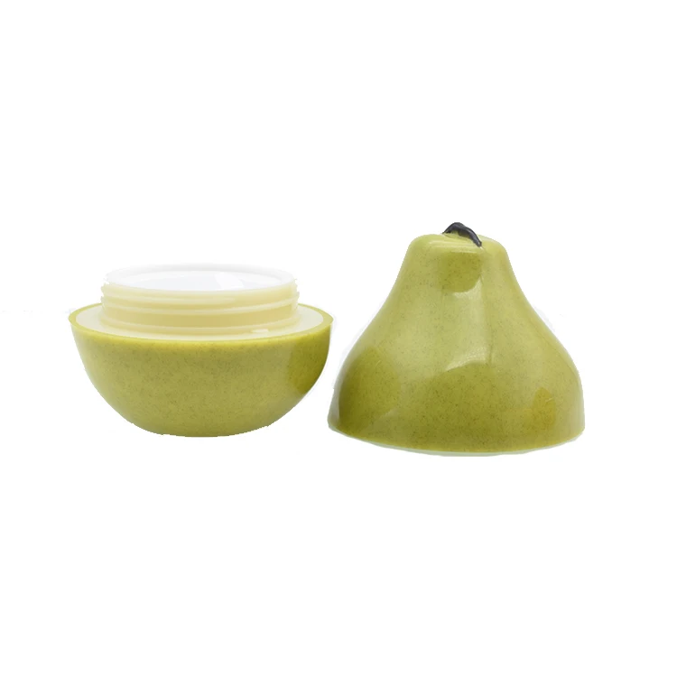 Custom 30g Cute Fruit Apple Shape Plastic Empty Cosmetic Jar Body Butter Containers Packaging for Baby Skincare