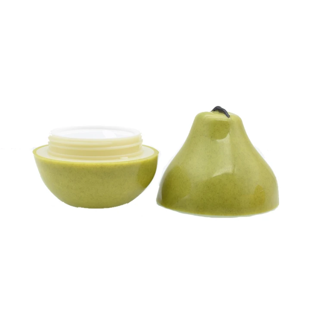 Custom 30g Cute Fruit Apple Shape Plastic Empty Cosmetic Jar Body Butter Containers Packaging for Baby Skincare