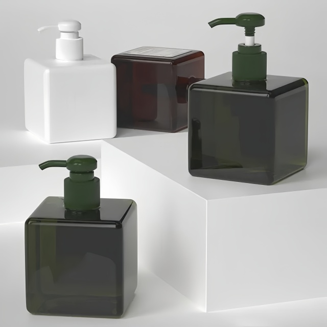 New Arrival Empty Square Cosmetic Body Lotion Bottle Hand Wash Liquid Bottle Plastic Shampoo Bottle Containers