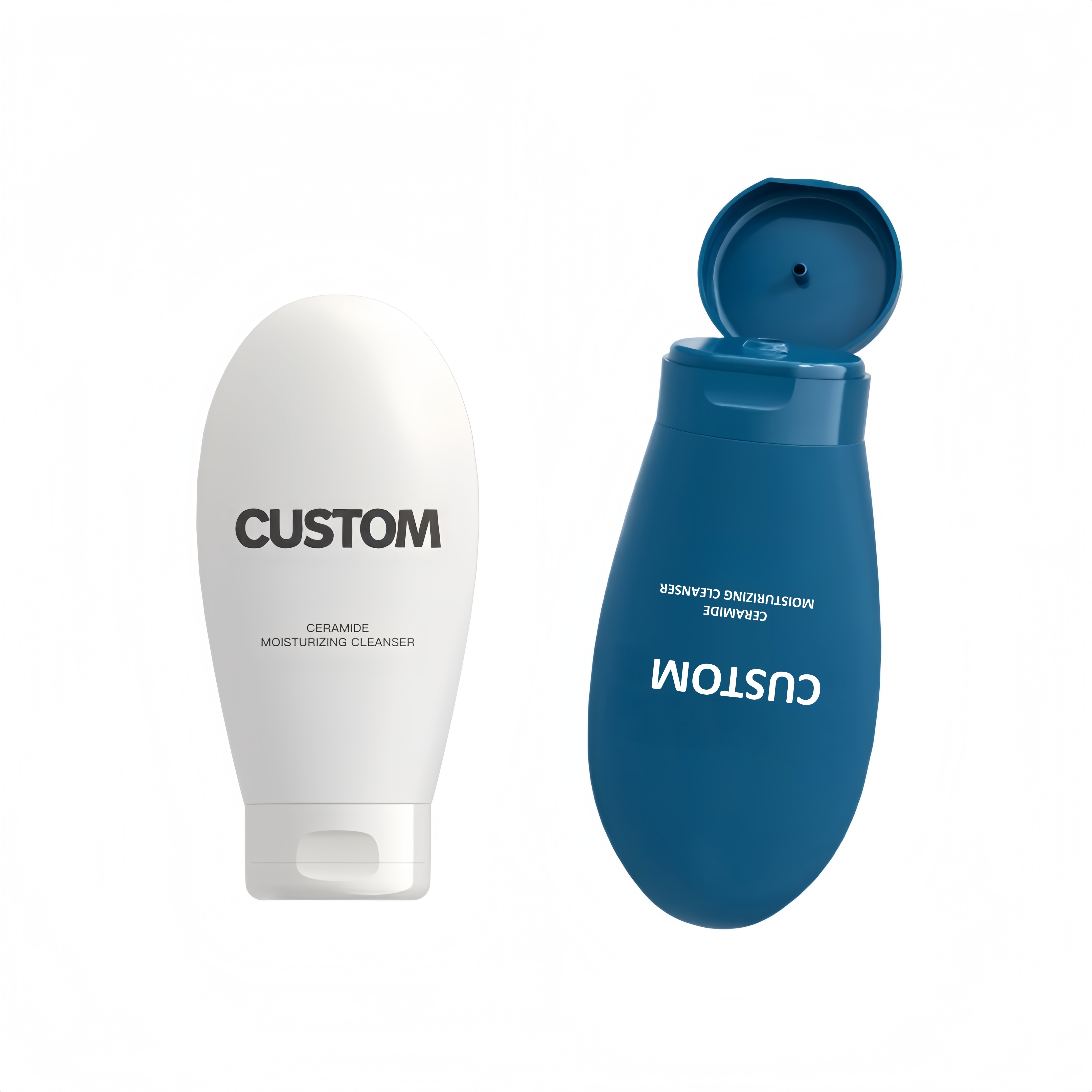 Customized 60ml HDPE PE Plastic Soft Tube Bottle for Cosmetics Face Wash Shampoo & Cream Packaging Custom Logo Pump/Seal Type