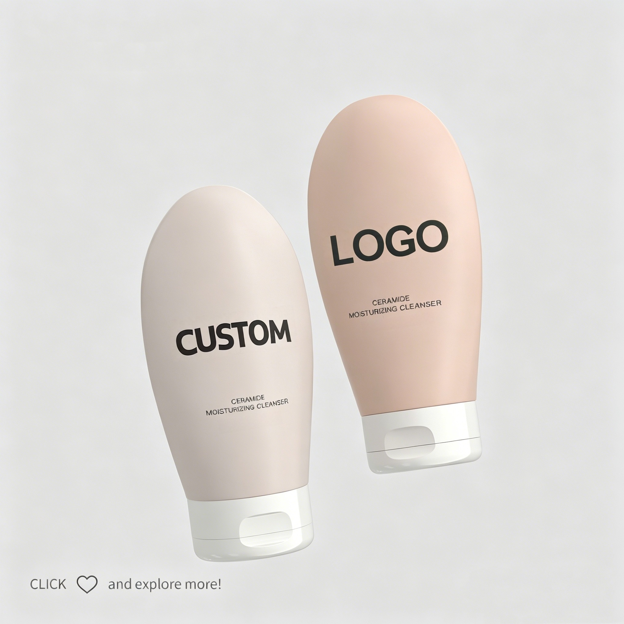 Customized 60ml HDPE PE Plastic Soft Tube Bottle for Cosmetics Face Wash Shampoo & Cream Packaging Custom Logo Pump/Seal Type