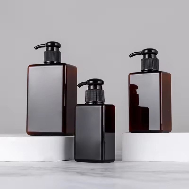 New Arrival Empty Square Cosmetic Body Lotion Bottle Hand Wash Liquid Bottle Plastic Shampoo Bottle Containers