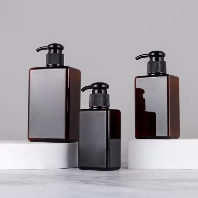 New Arrival Empty Square Cosmetic Body Lotion Bottle Hand Wash Liquid Bottle Plastic Shampoo Bottle Containers