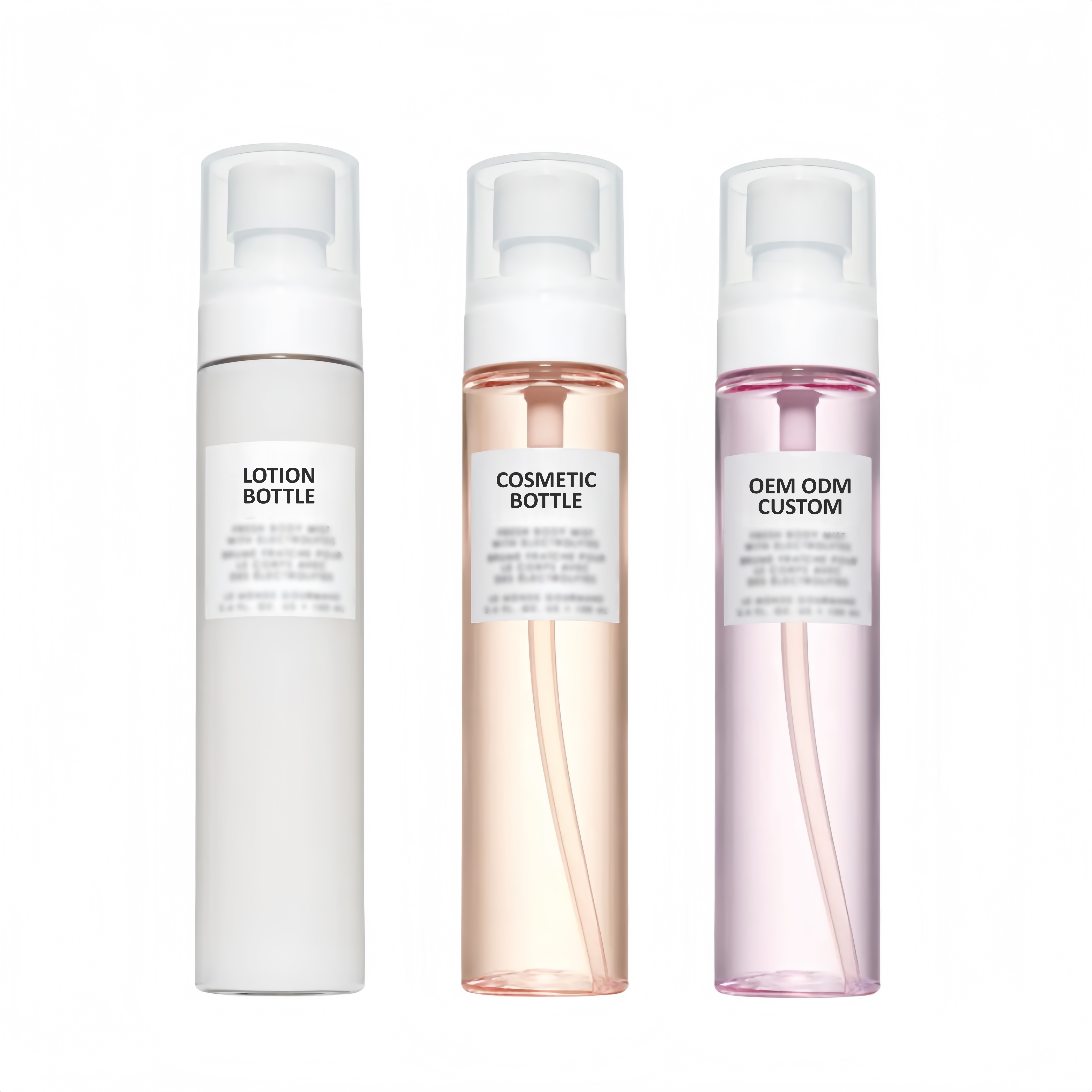 Eco Friendly Luxury Moisturizing Setting Fine Mist Spray Bottles 100ml 120ml 150ml Cosmetic Packaging for Body Hair Facial