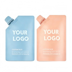 Wholesale Luxury Customized Logo Cosmetic Plastic Refill Shampoo Spout Pouch Plastic Reusable Liquid Packaging Standing Pouch With Spout