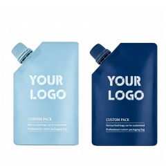 Wholesale Luxury Customized Logo Cosmetic Plastic Refill Shampoo Spout Pouch Plastic Reusable Liquid Packaging Standing Pouch With Spout
