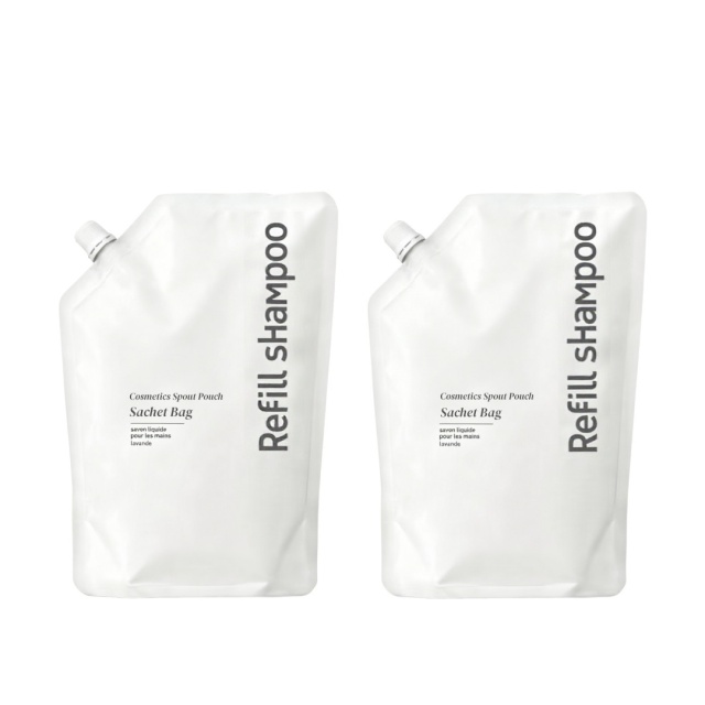 Wholesale Luxury Customized Logo Cosmetic Plastic Refill Shampoo Spout Pouch Plastic Reusable Liquid Packaging Standing Pouch With Spout