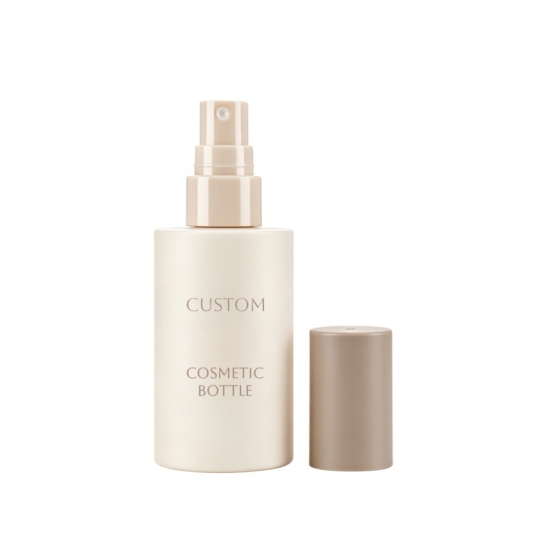 Luxury Round Plastic Empty Custom Body Mist Spray Bottles Cosmetic Bottles Packaging for Hair Facial Makeup Setting