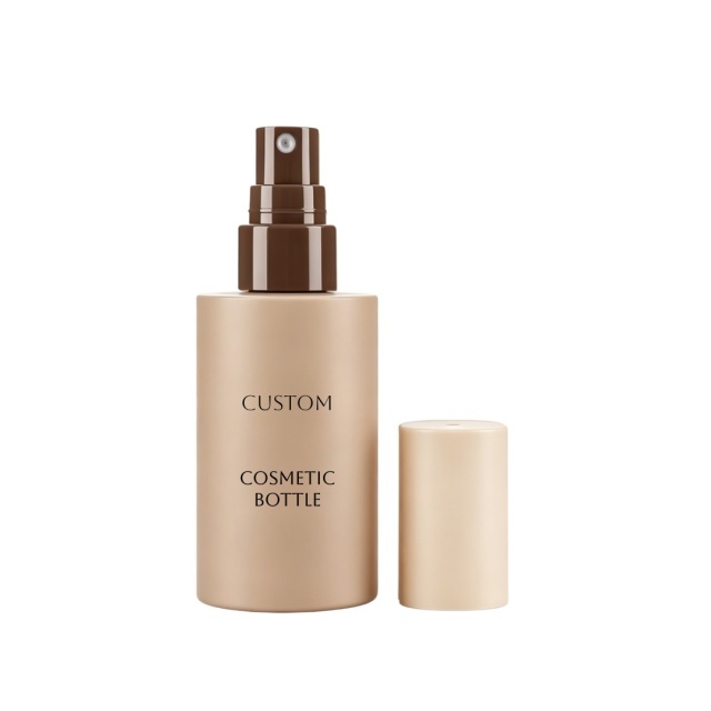 Luxury Round Plastic Empty Custom Body Mist Spray Bottles Cosmetic Bottles Packaging for Hair Facial Makeup Setting