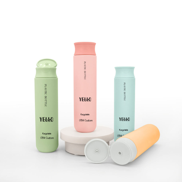 HDPE Plastic Bottle 300ml Refillable Shampoo Lotion Liquid Soap Dispenser Plastic Cosmetic Packaging