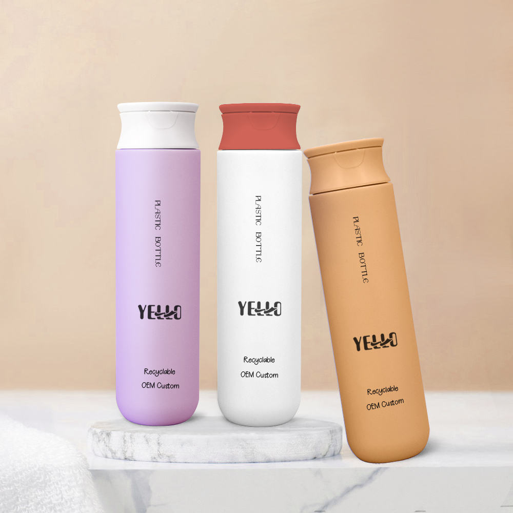 HDPE Plastic Bottle 300ml Refillable Shampoo Lotion Liquid Soap Dispenser Plastic Cosmetic Packaging
