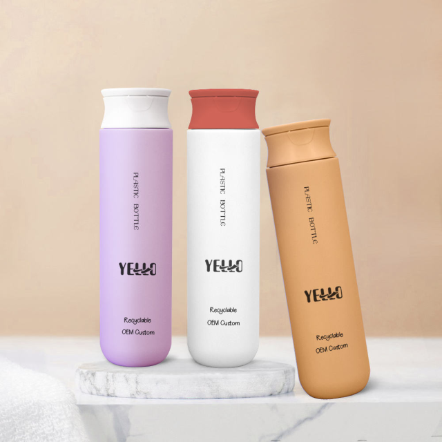 HDPE Plastic Bottle 300ml Refillable Shampoo Lotion Liquid Soap Dispenser Plastic Cosmetic Packaging