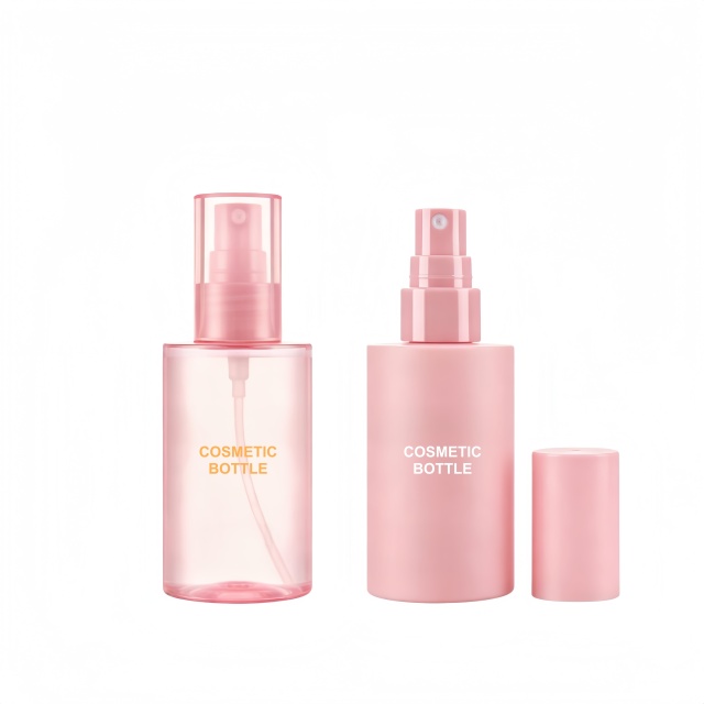 Luxury Round Plastic Empty Custom Body Mist Spray Bottles Cosmetic Bottles Packaging for Hair Facial Makeup Setting