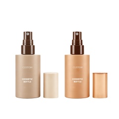 Luxury Round Plastic Empty Custom Body Mist Spray Bottles Cosmetic Bottles Packaging for Hair Facial Makeup Setting