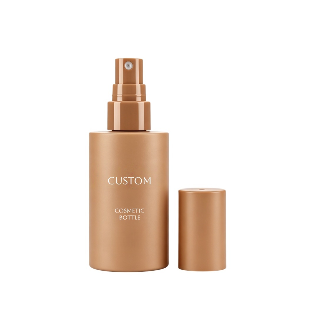 Luxury Round Plastic Empty Custom Body Mist Spray Bottles Cosmetic Bottles Packaging for Hair Facial Makeup Setting
