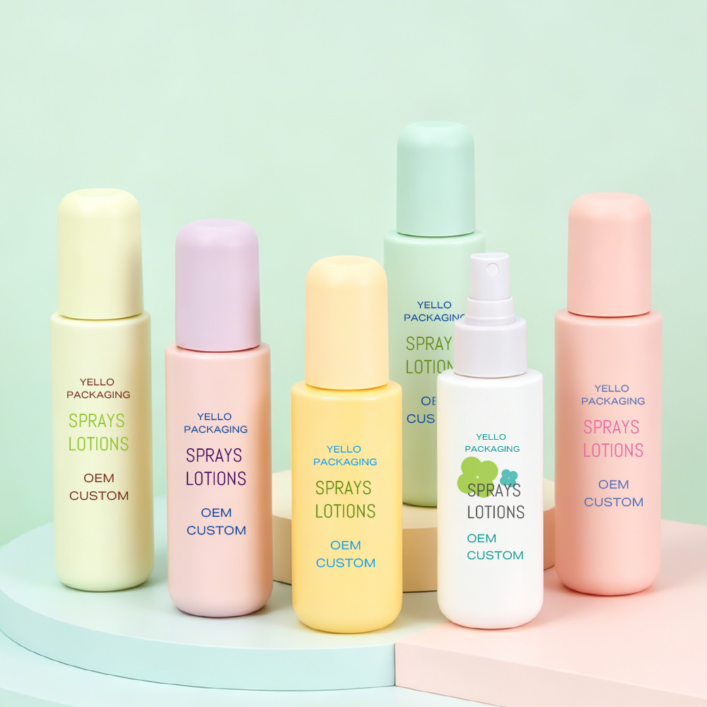 100ml 120ml 150ml PET Pump Sprayer Capsule Shape Cosmetic Spray Bottle for Facial Cleanser & Lotion Screen Printed