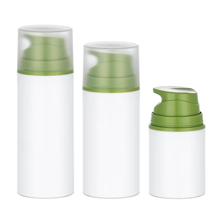 Opaque White Plastic Airless Custom Treatment Lotion Pump Bottles Packaging 50Ml For Cosmetics