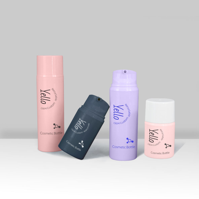Opaque White Plastic Airless Custom Treatment Lotion Pump Bottles Packaging 50Ml For Cosmetics