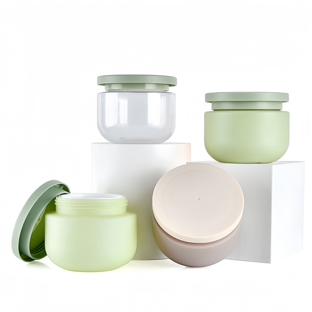 Eco Friendly Empty Round Matte Container 8Oz 250Ml Plastic Cosmetic Butter Jar With Screw Cap for Body Scrub