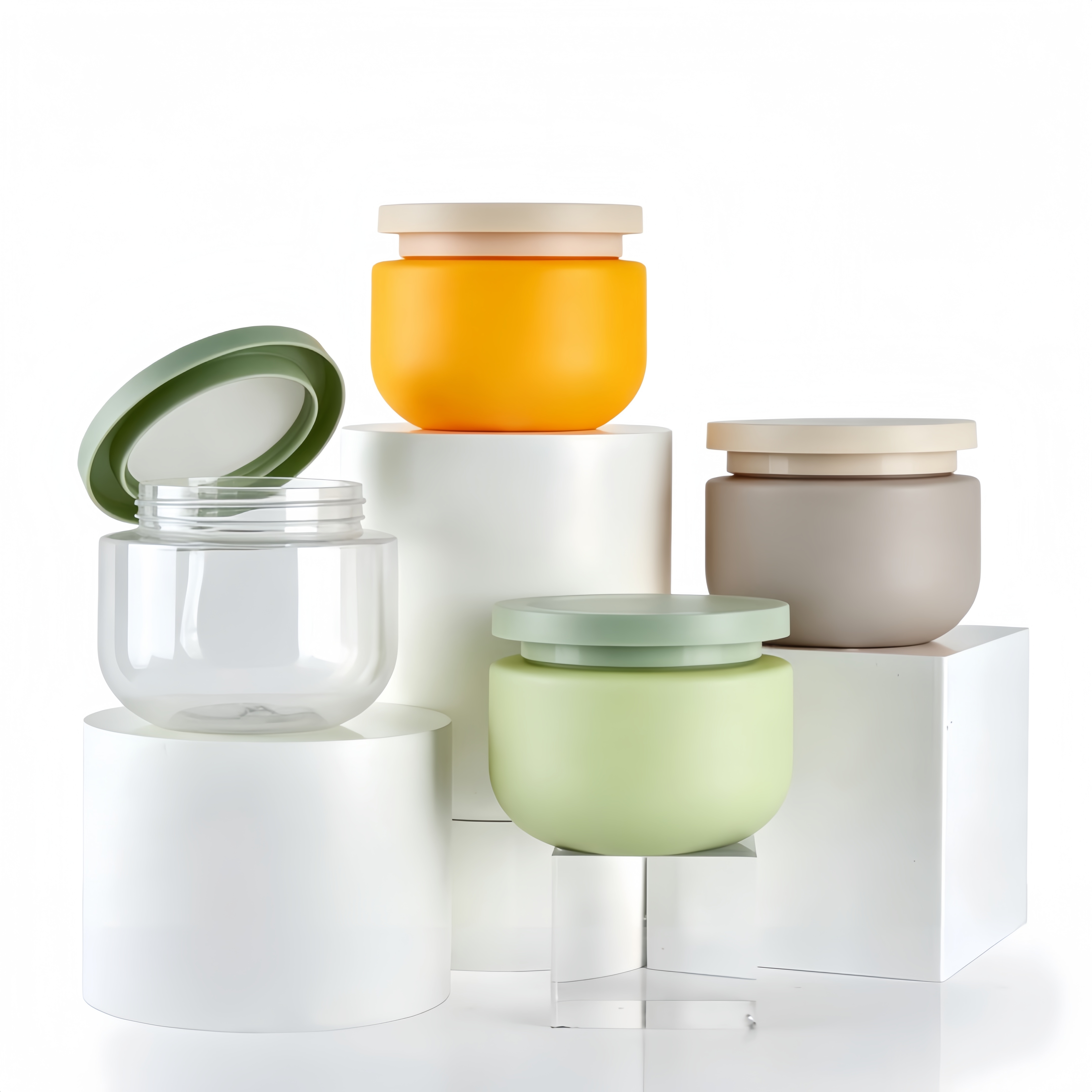 Eco Friendly Empty Round Matte Container 8Oz 250Ml Plastic Cosmetic Butter Jar With Screw Cap for Body Scrub