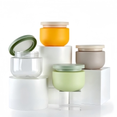 Eco Friendly Empty Round Matte Container 8Oz 250Ml Plastic Cosmetic Butter Jar With Screw Cap for Body Scrub