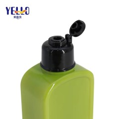 Wholesale Custom Empty Cosmetic Green Square Bottles 150ml 350ml Body Lotion Bottles Packaging for Shampoo Shower Gel