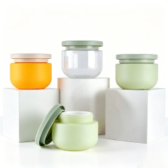 Eco Friendly Empty Round Matte Container 8Oz 250Ml Plastic Cosmetic Butter Jar With Screw Cap for Body Scrub