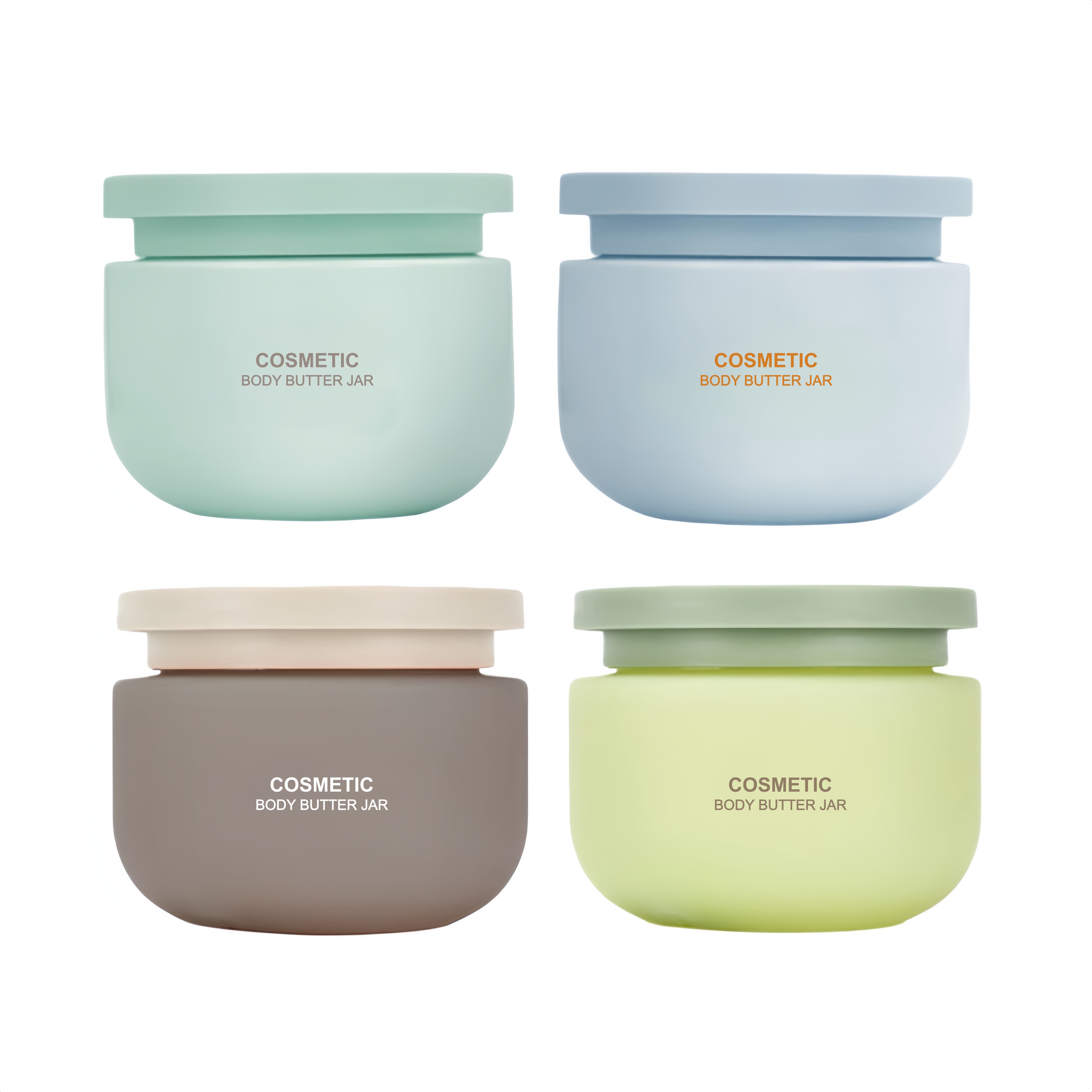 Eco Friendly Empty Round Matte Container 8Oz 250Ml Plastic Cosmetic Butter Jar With Screw Cap for Body Scrub