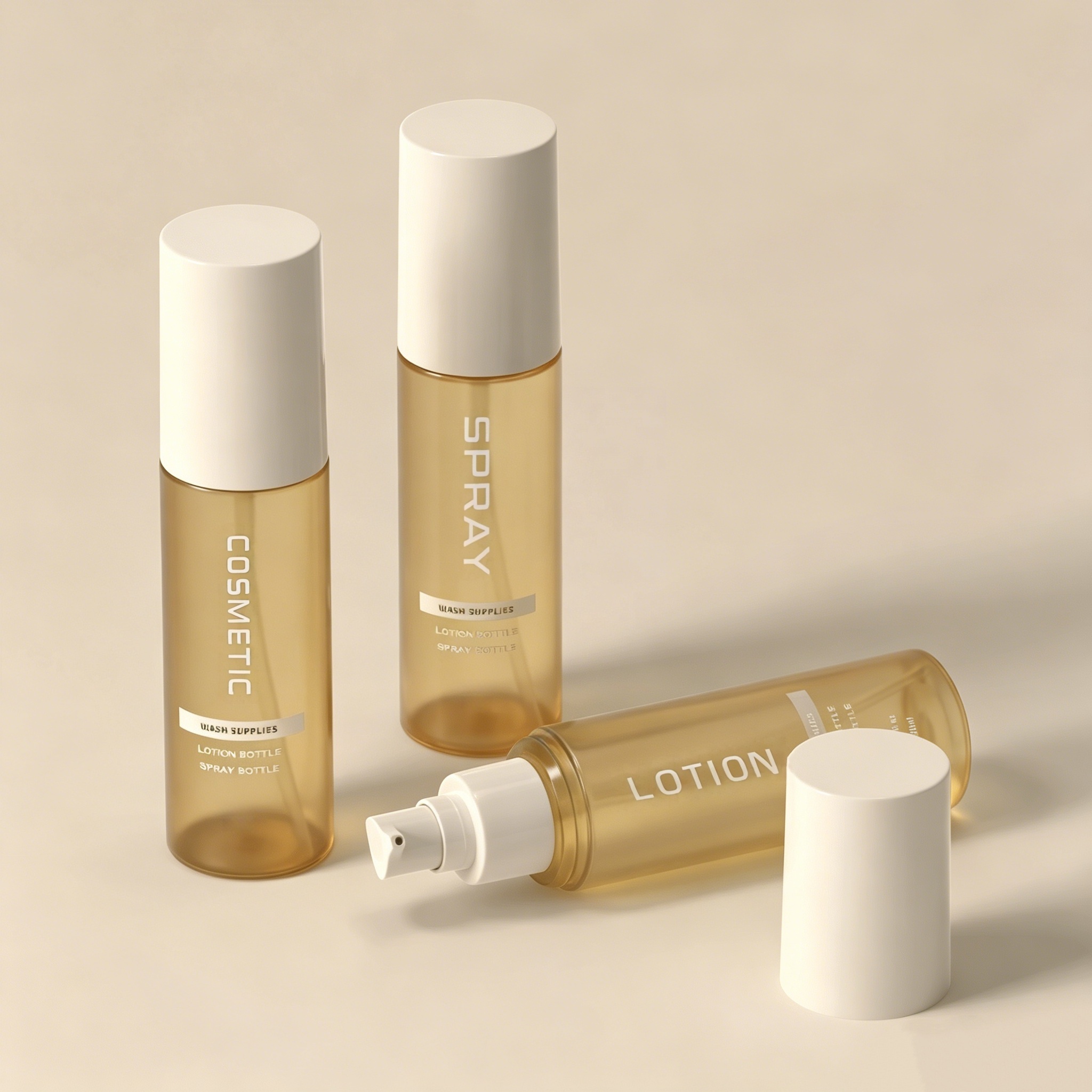 Wholesale Recyclable Custom Plastic Empty Cosmetic Spray Bottles with Lotion Pump for Body Hair Mist