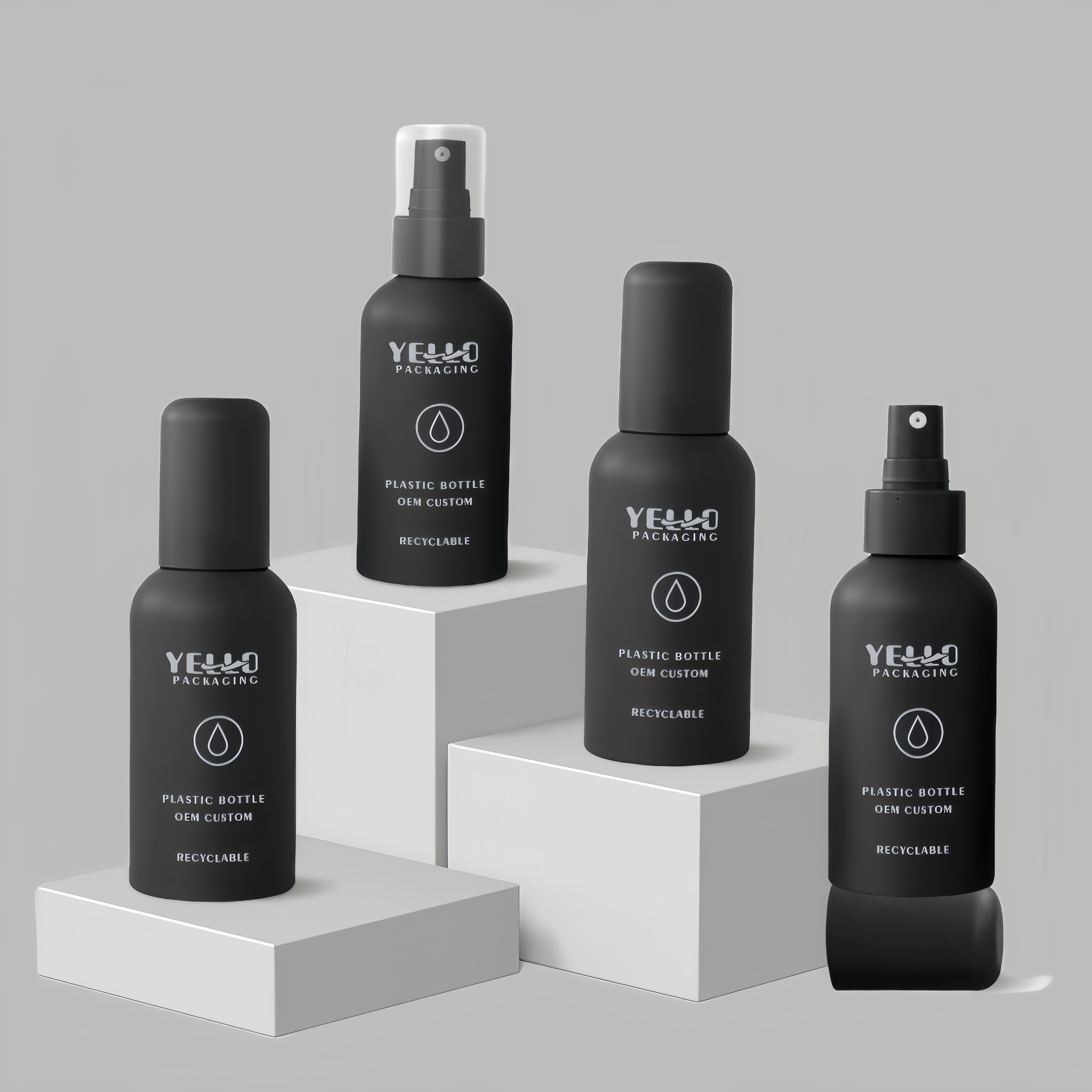 Recyclable Plastic OEM Custom Wholesale Cosmetic Body Mist Spray Bottles Packaging