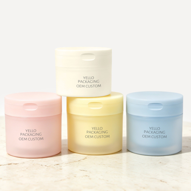 PP Flip Top Cosmetic Jar Clear Plastic Cream Container with Lid for Face Cream Body Butter Skincare Packaging