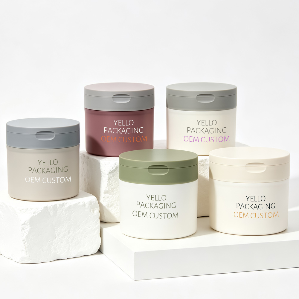 PP Flip Top Cosmetic Jar Clear Plastic Cream Container with Lid for Face Cream Body Butter Skincare Packaging