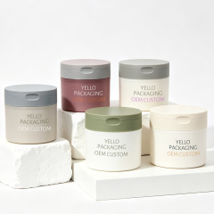PP Flip Top Cosmetic Jar Clear Plastic Cream Container with Lid for Face Cream Body Butter Skincare Packaging