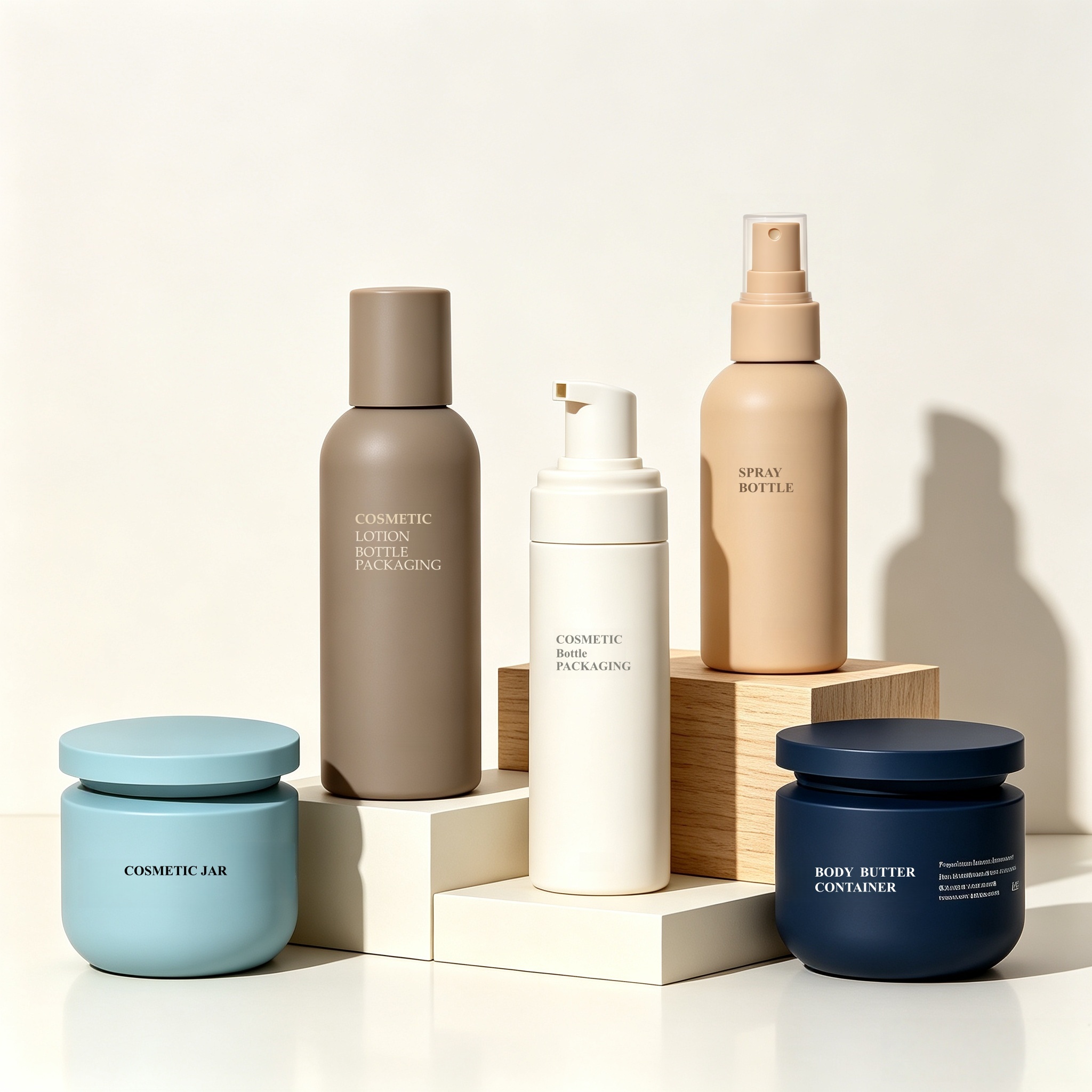 Luxury Eco Friendly 100ml 120ml 150ml Matte Black Skin Care Foam Pump Lotion Toner Serum Spray Plastic Cosmetic Bottle Packaging