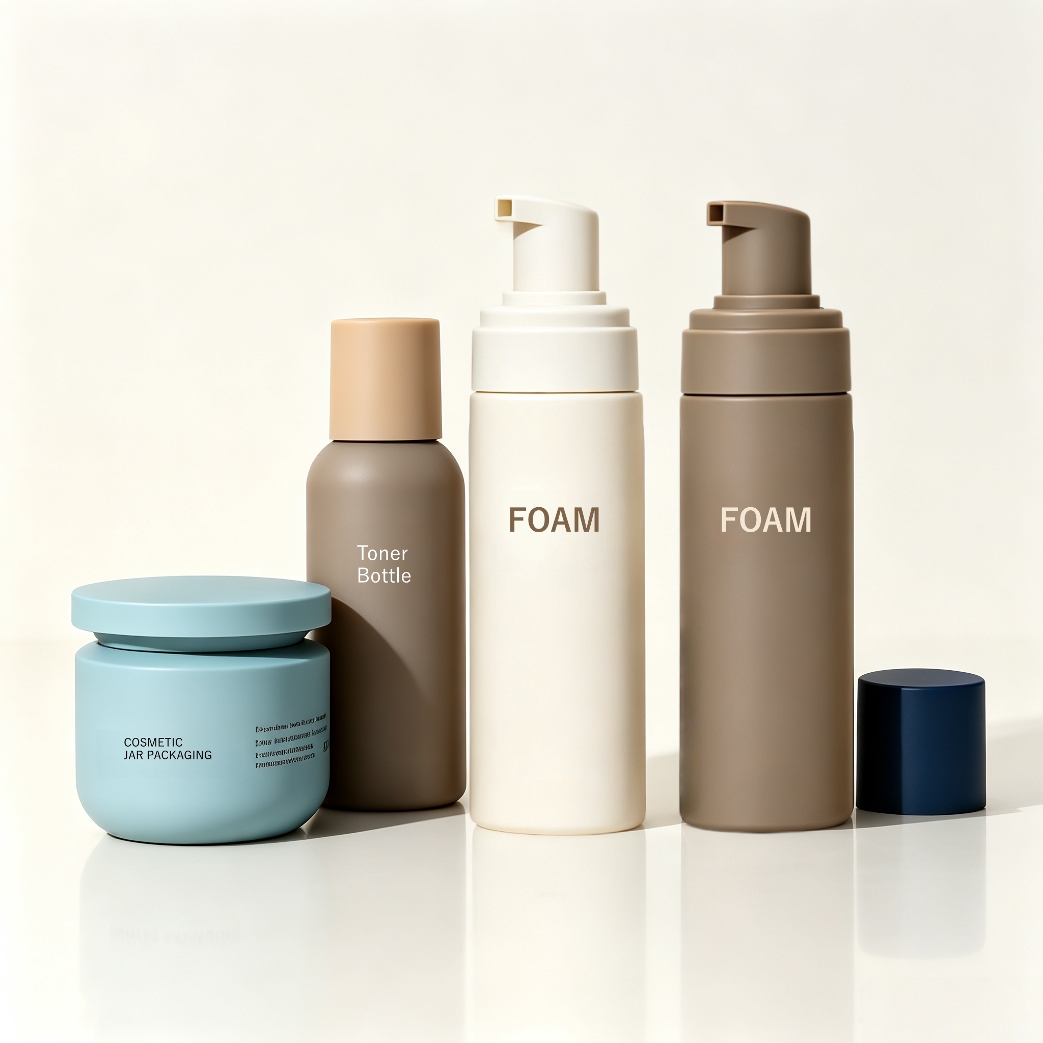 Luxury Eco Friendly 100ml 120ml 150ml Matte Black Skin Care Foam Pump Lotion Toner Serum Spray Plastic Cosmetic Bottle Packaging
