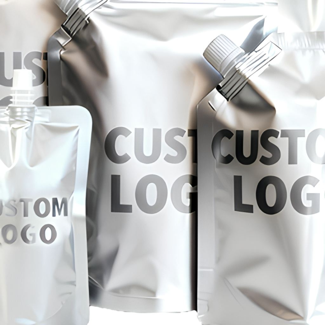 Wholesale Premium Customized Logo Cosmetic Plastic Refill Shampoo Spout Pouch Reusable Liquid Packaging Standing Pouch With Spout