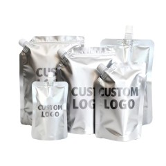 Wholesale Premium Customized Logo Cosmetic Plastic Refill Shampoo Spout Pouch Reusable Liquid Packaging Standing Pouch With Spout