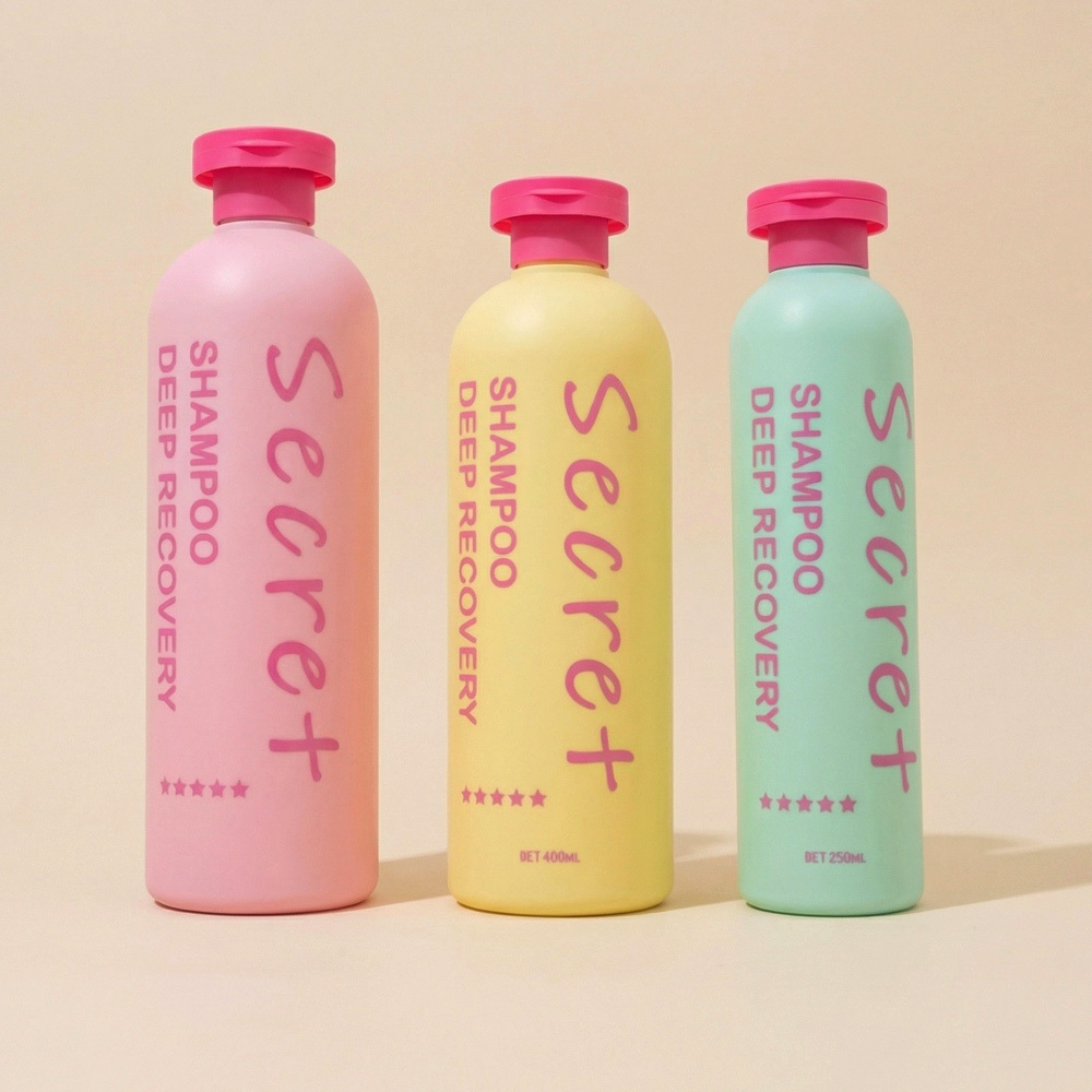 Wholesale FDA REACH Certified Cosmetic Shampoo Bottles Packaging Customized Logo Printing