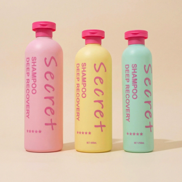 Wholesale FDA REACH Certified Cosmetic Shampoo Bottles Packaging Customized Logo Printing
