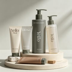 Recyclable Cosmetic Bottles Packaging for Shampoo Body Lotion Facial Cleanser Hair Conditioner