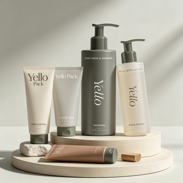 Recyclable Cosmetic Bottles Packaging for Shampoo Body Lotion Facial Cleanser Hair Conditioner