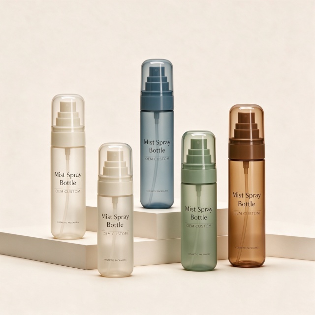 Body Mist Cosmetic Container Custom logo Plastic Skincare Moisturizer Facial Lotion Serum Oil Toner Spray Bottle