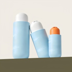 Luxury Round HDPE Matte Shower Gel Hair Conditioner Plastic Shampoo Bottle with Disc Cap