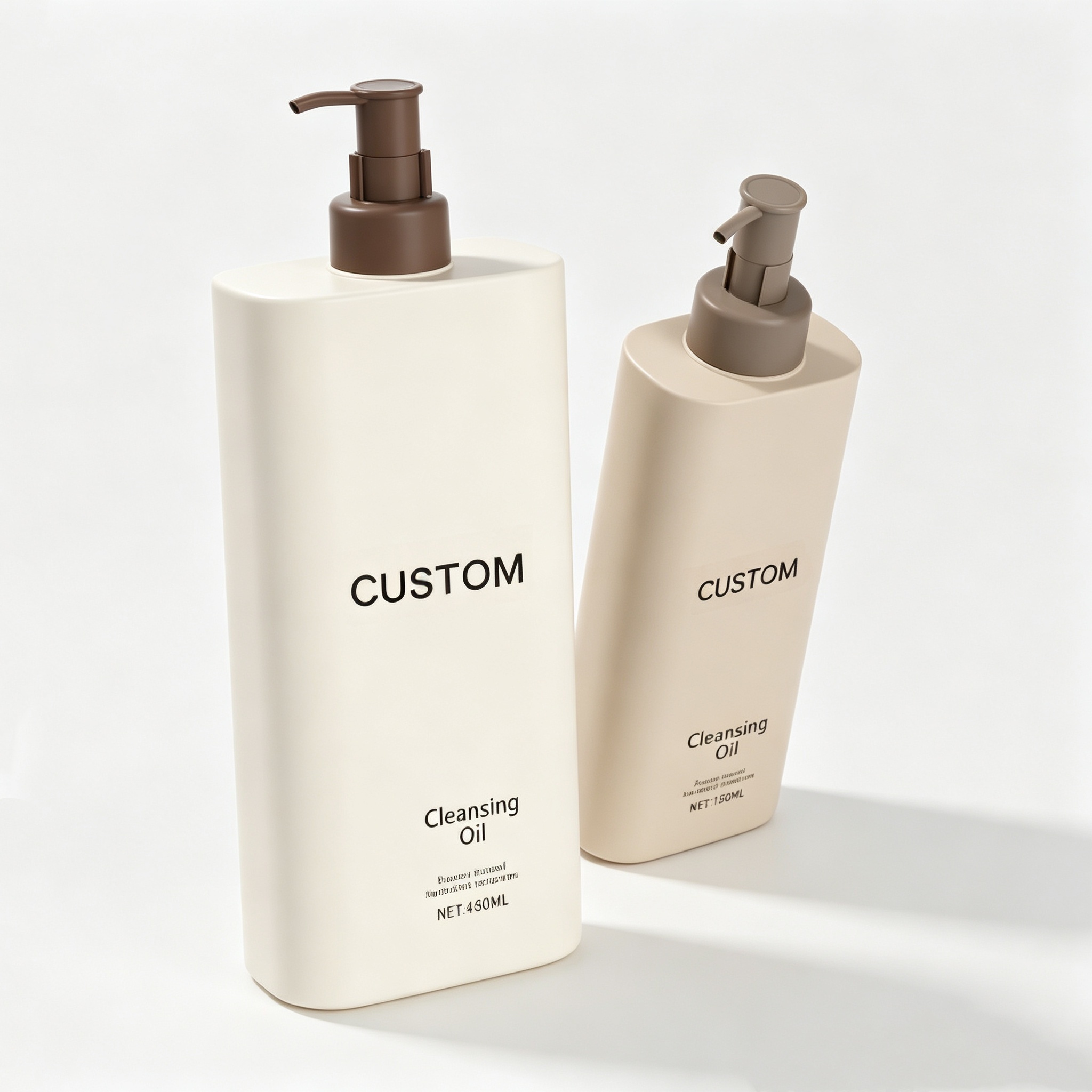 Plastic Empty Square Lotion Pump Bottle for Hair Container Oil Cream Jar Custom Unique Shampoo Bottles Packaging 300 400 500ml