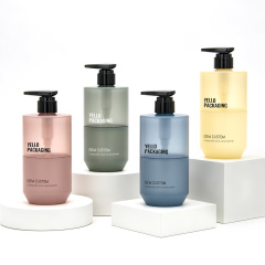 Wholesale Empty Plastic PET 500ml Refill Luxury Shampoo Dispenser Pump Bottle Packaging Custom logo