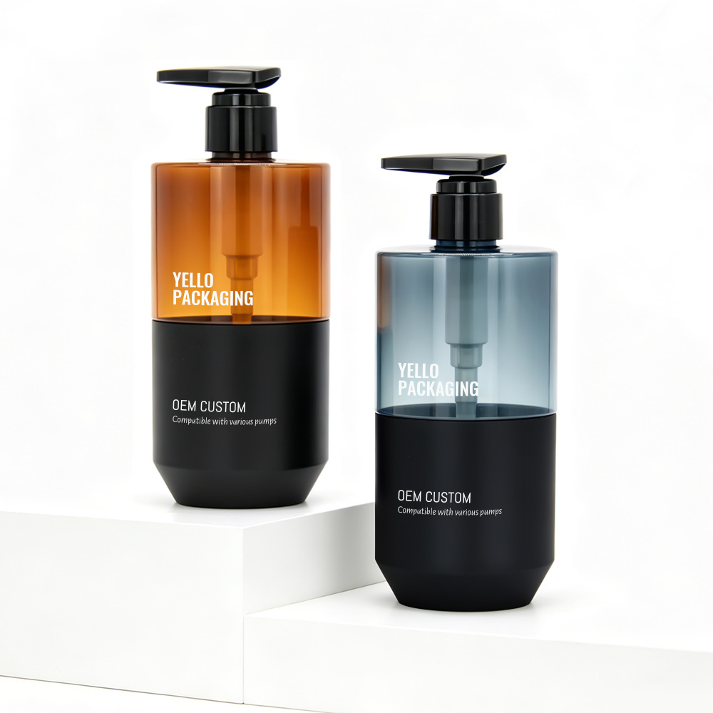 Wholesale Empty Plastic PET 500ml Refill Luxury Shampoo Dispenser Pump Bottle Packaging Custom logo