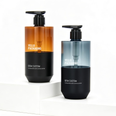 Wholesale Empty Plastic PET 500ml Refill Luxury Shampoo Dispenser Pump Bottle Packaging Custom logo
