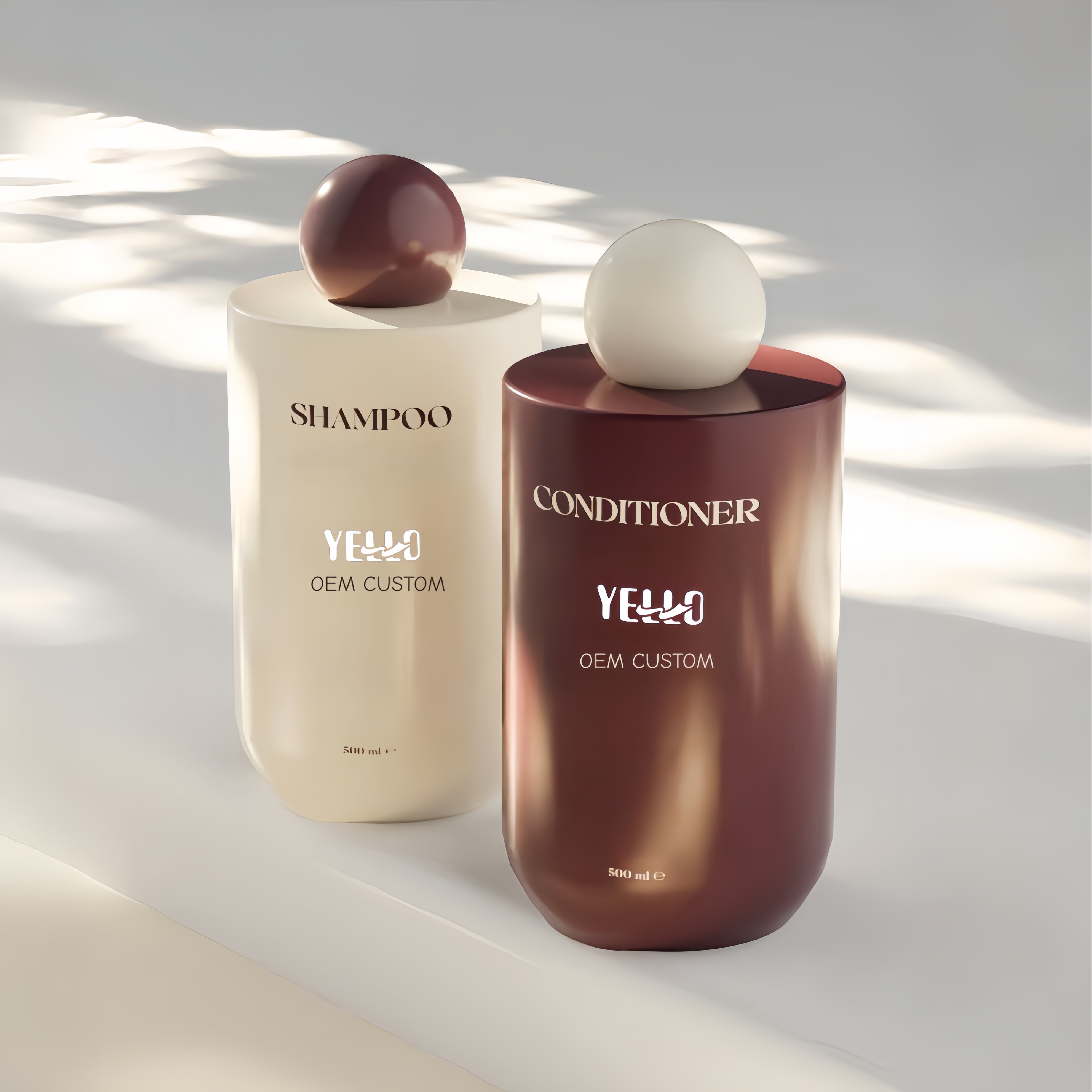 Custom Size PET 150ml-500ml Empty Cylinder Bottle with Ball Shape Screw Cap Screen Printed OEM/ODM for Personal Care Cosmetic