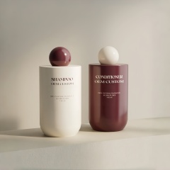 Custom Size PET 150ml-500ml Empty Cylinder Bottle with Ball Shape Screw Cap Screen Printed OEM/ODM for Personal Care Cosmetic