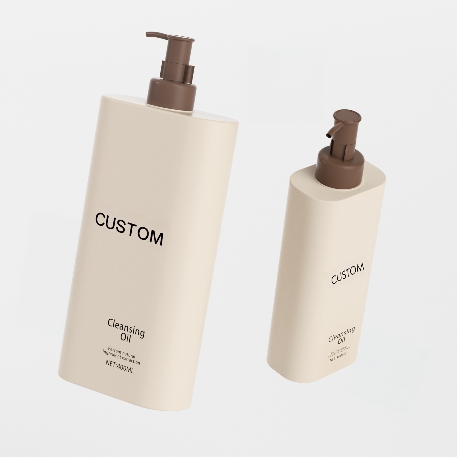 Plastic Empty Square Lotion Pump Bottle for Hair Container Oil Cream Jar Custom Unique Shampoo Bottles Packaging 300 400 500ml